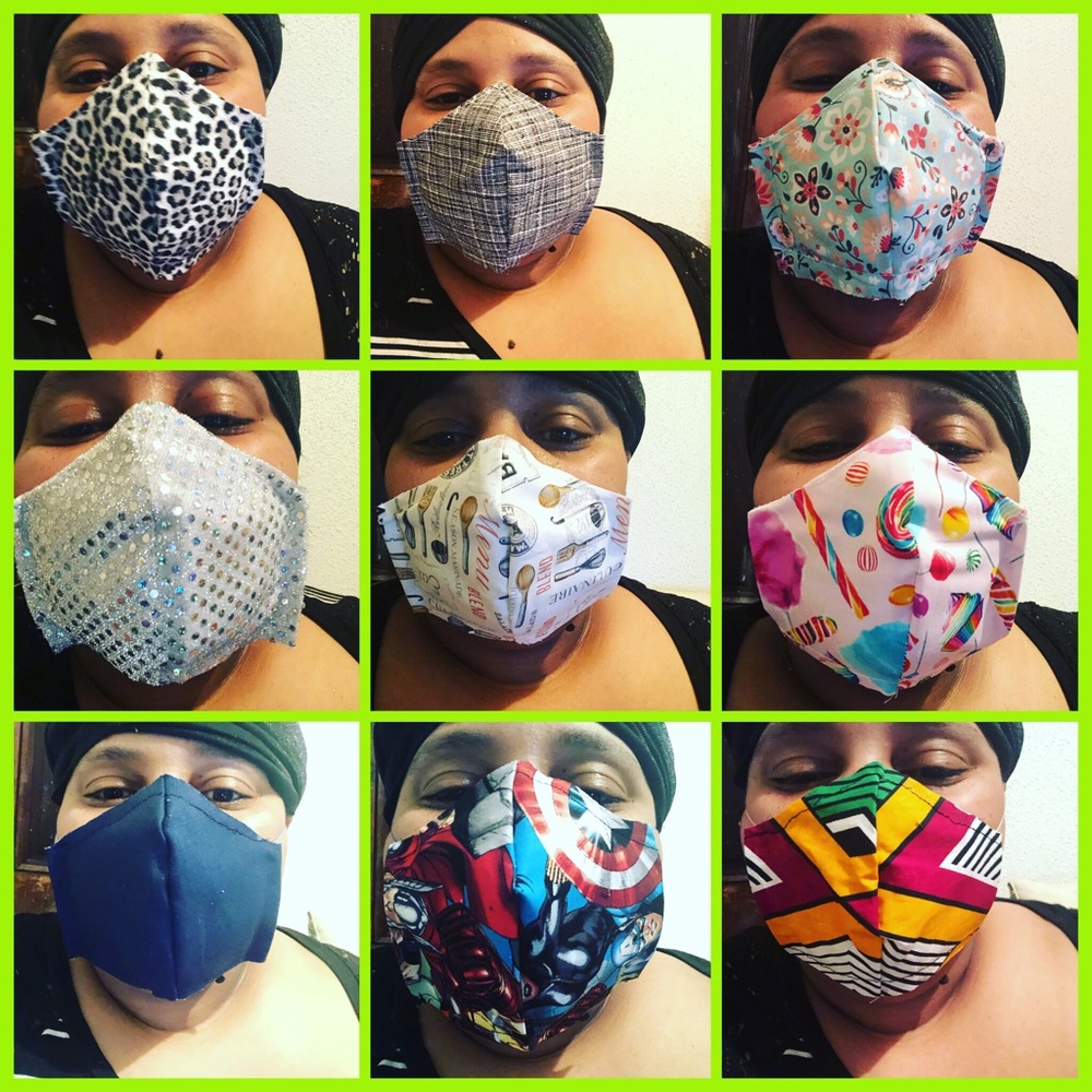 All different color face mask